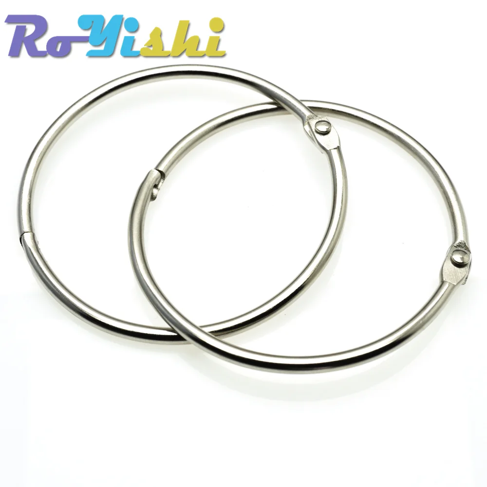 Carpeta de libros de hojas sueltas, bisagra a presión, anillo redondo, llavero de bloqueo, piezas artesanales de Metal - imagen 5