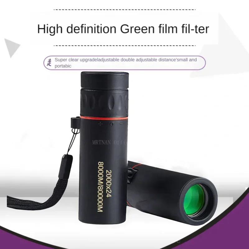 Mini telescopio Monocular portátil de visión nocturna HD, 2000x24, impermeable, para acampar al aire libre, escalada, avistamiento de aves - imagen 3