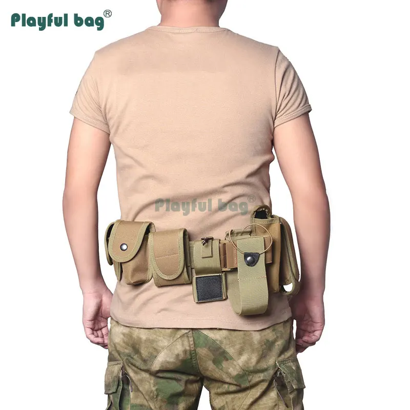 Cinturón táctico para hombre al aire libre, faja multifuncional desmontable, bolsa de accesorios, herramienta, linterna, cinturón de tracción rápida NA12 - imagen 4