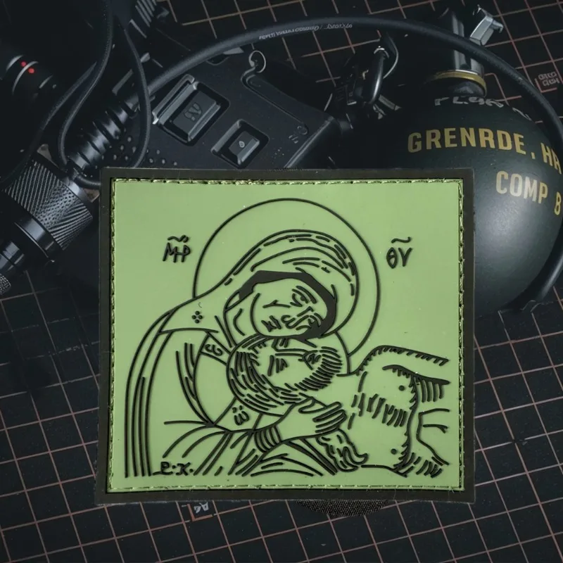 Parche de Pvc "Madre de Dios", insignia de moral táctica, gancho y bucle, brazalete militar, mochila, accesorios decorativos - imagen 5