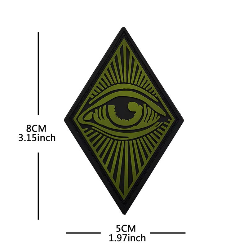 Parche táctico PVC con gancho y bucle moral insignia Ojo que Ve Todo - imagen 3