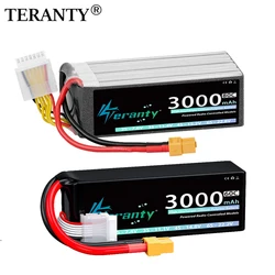 2 uds TERANTY Lipo batería 6S 3000mAh 22,2 V 22,8 V 60C 80C con enchufe XT60 XT90 para Dron FPV helicóptero avión RC coche camión barco