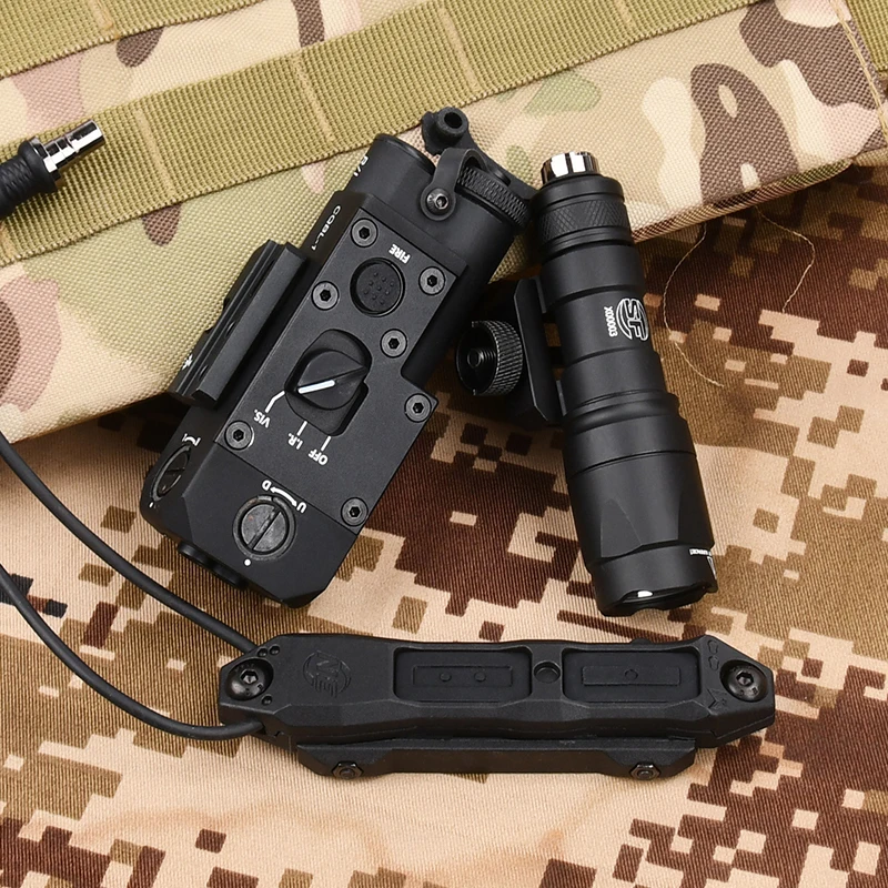 WADSN CQBL 1 Metal rojo verde azul IR láser M300 M600 SF linterna LED blanca interruptor de presión de Control Dual compatible con riel Picatinny - imagen 4