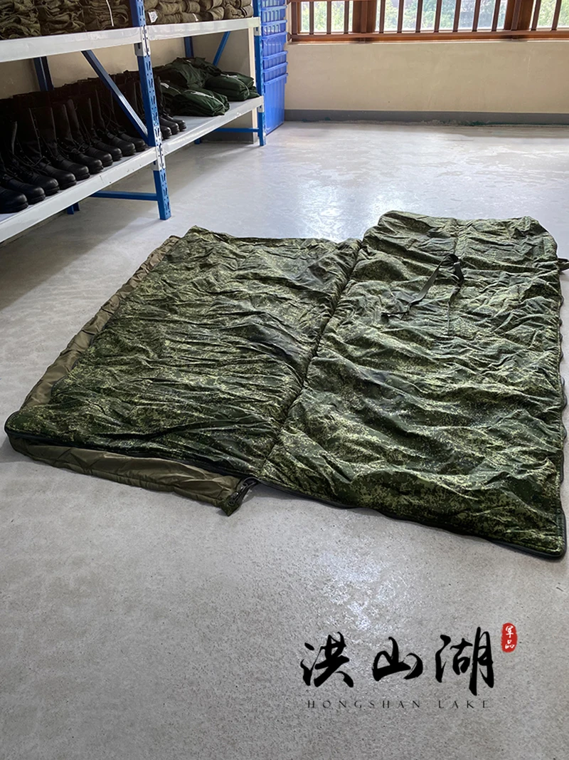 Saco de dormir individual ruso con relleno de algodón P y nailon para aislamiento y calidez de invierno - imagen 5