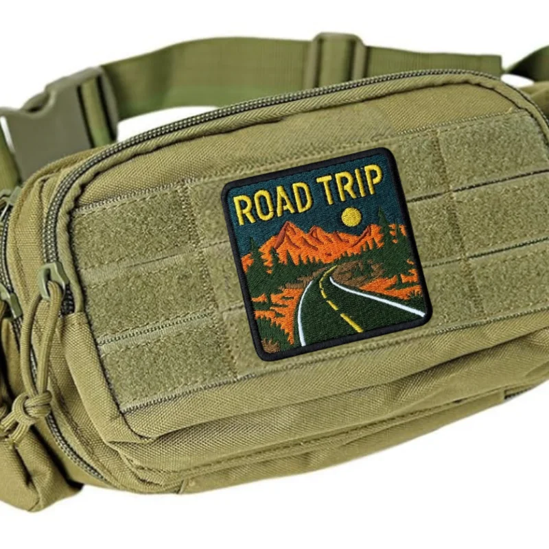 ROAD TRIP parche táctico bordado con gancho y bucle para chaleco