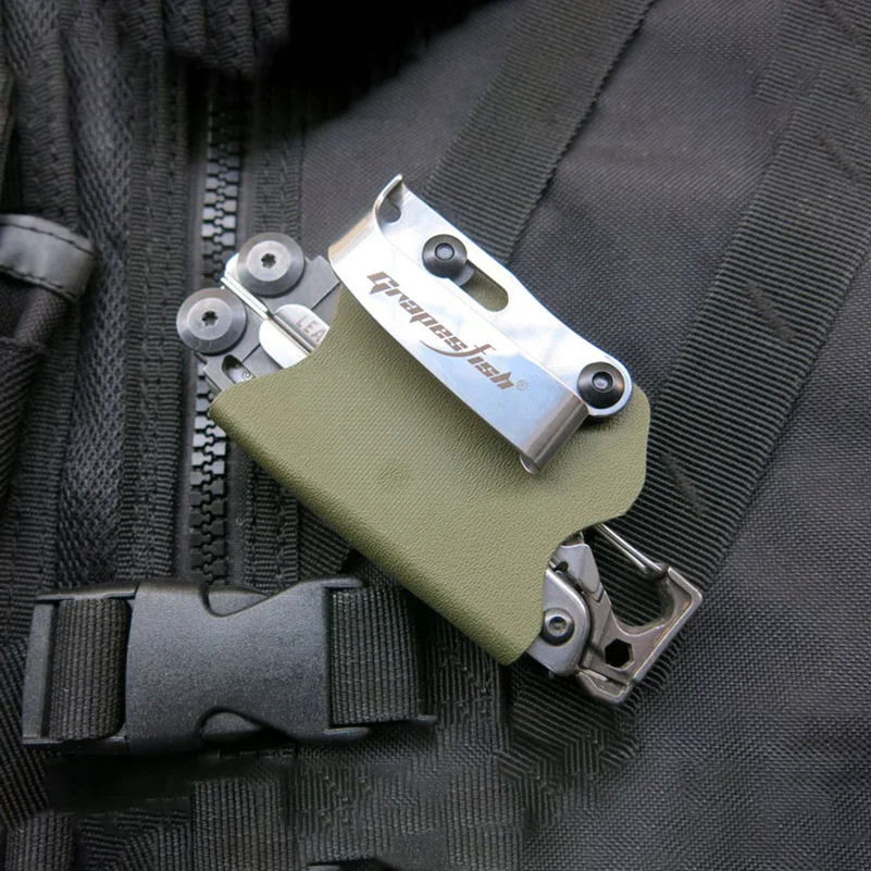 3 set/lote cuchillo de acero inoxidable herramientas EDC alicates de funda Kydex Clips traseros de vaina cuchillos manga abrazadera de cintura accesorio de fabricación DIY - imagen 3