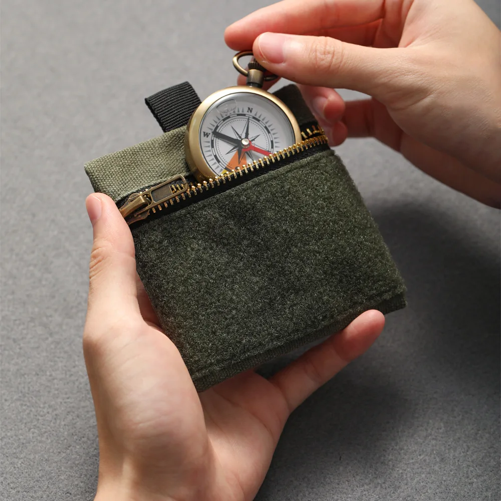 Kit de herramientas de lona táctico Edc, Mini bolsa multifuncional para cambiar llaves y tarjetas, bolsa de herramientas pequeña portátil para exteriores - imagen 3