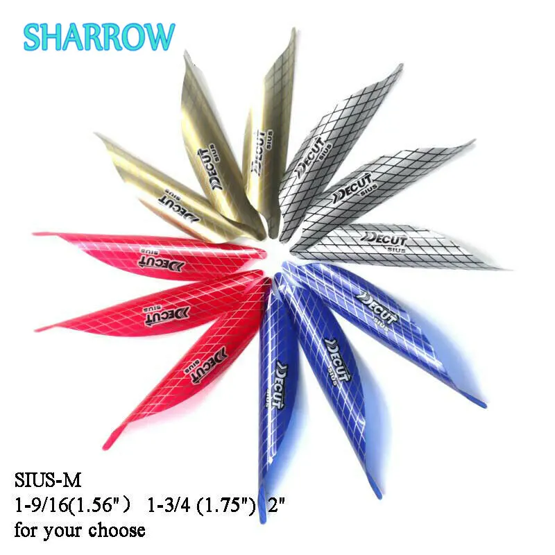 Varillas giratorias de tiro con arco, Flecha de plumas en espiral, alas derechas para caza al aire libre, accesorios de bricolaje, 50 piezas, 1,56 ", 1,75", 2" - imagen 2