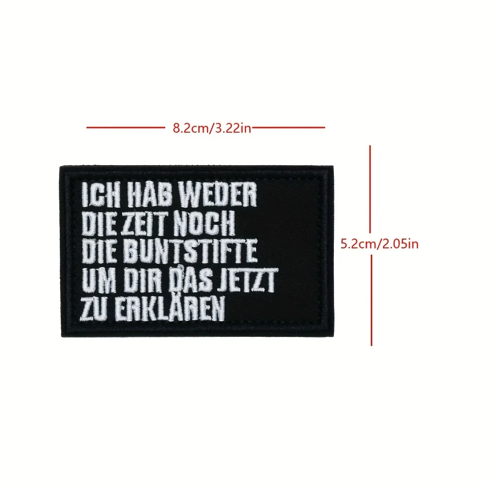 parches velcro mochila tácticos de bordados Funny Meme Parche de Velcros Alemán Morale Hook & Loop - Apliques Divertidos DIY para Chaquetas, Bolsos, Sombreros de Mochila Molle Táctica - imagen 2