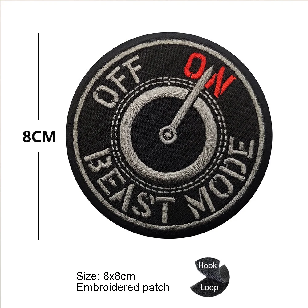 Pegatinas de tela bordadas con letras en inglés únicas, chaqueta de moral, brazalete con parches de mochila para ropa, caliente - imagen 4