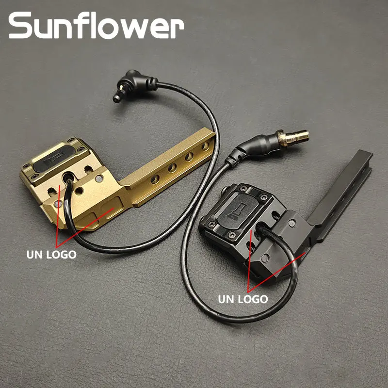 Interruptor de presión ModButton táctico Airsoft, adaptador prolongado, montaje de linterna derecha, luz de explorador SF M300 M600 NGAL PEQ, Base compensada - imagen 5