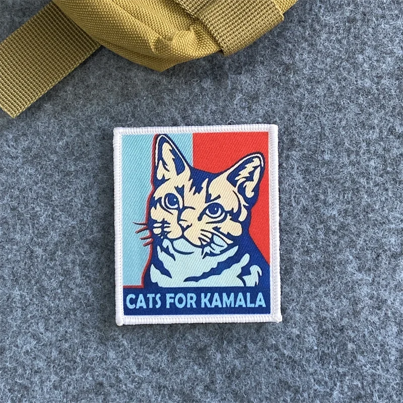 Lindo parche con estampado de gatito, insignia de moral táctica, pegatina de decoración de ropa, mochila con gancho y bucle, "tell Your Cat I Said pssps" - imagen 5