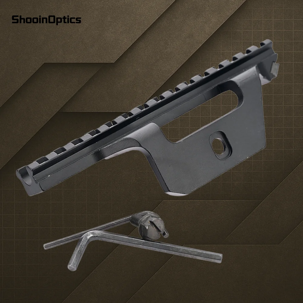 Base de riel Picatinny de montaje lateral Shooin Optics — vista frontal