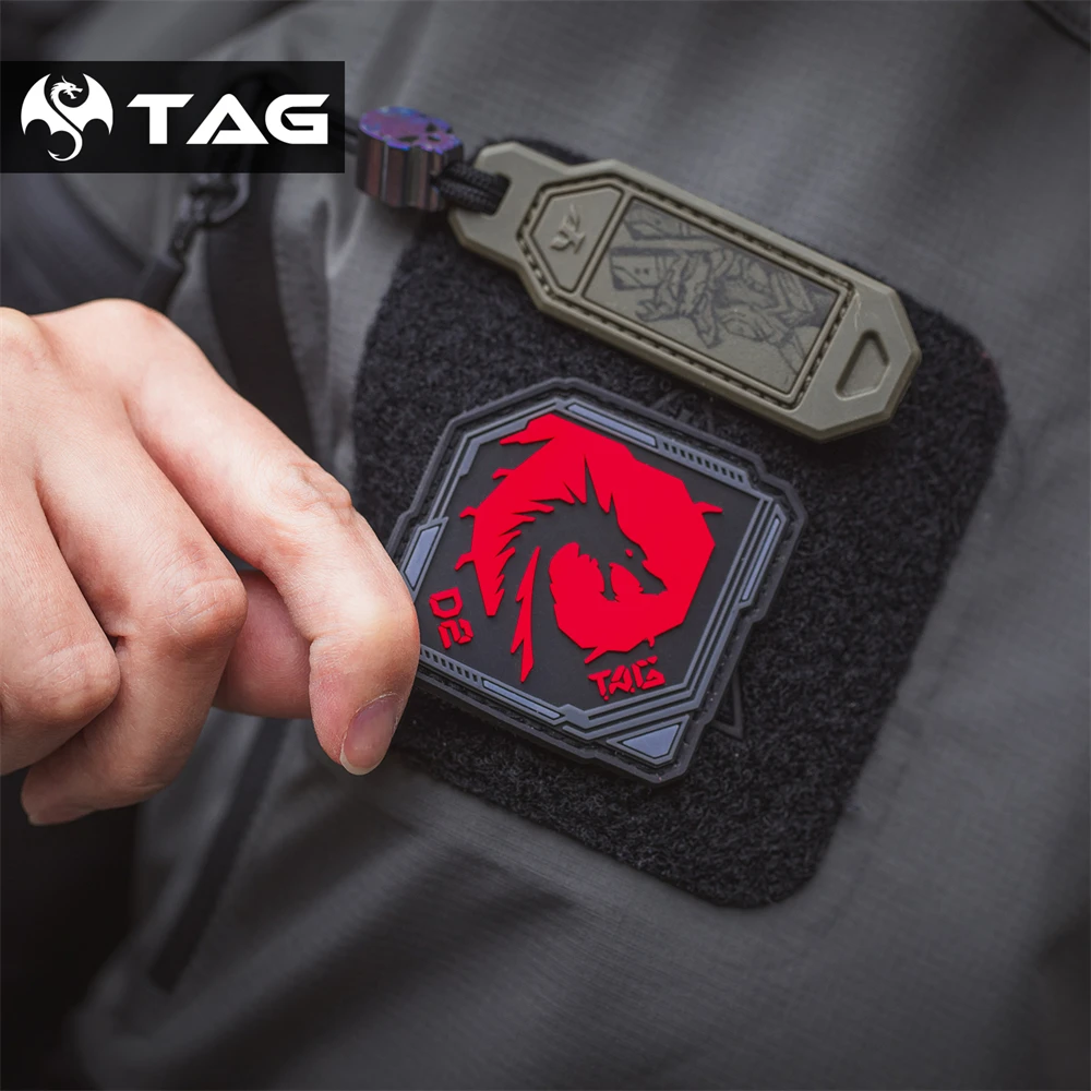 Tema D2-TAG Detour insignia táctica parche de PVC para ropa casco y decoración de bolso - imagen 3