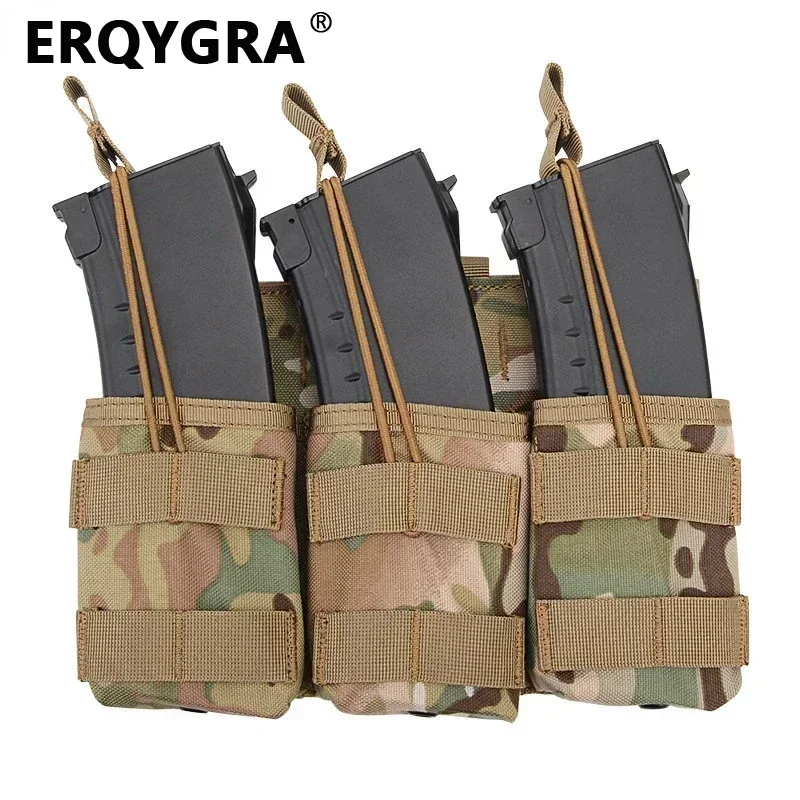ERQYGRA bolsa táctica Triple almacenamiento riñonera 7,62mm revista Molle sistema accesorios caza al aire libre portátil ajustable
