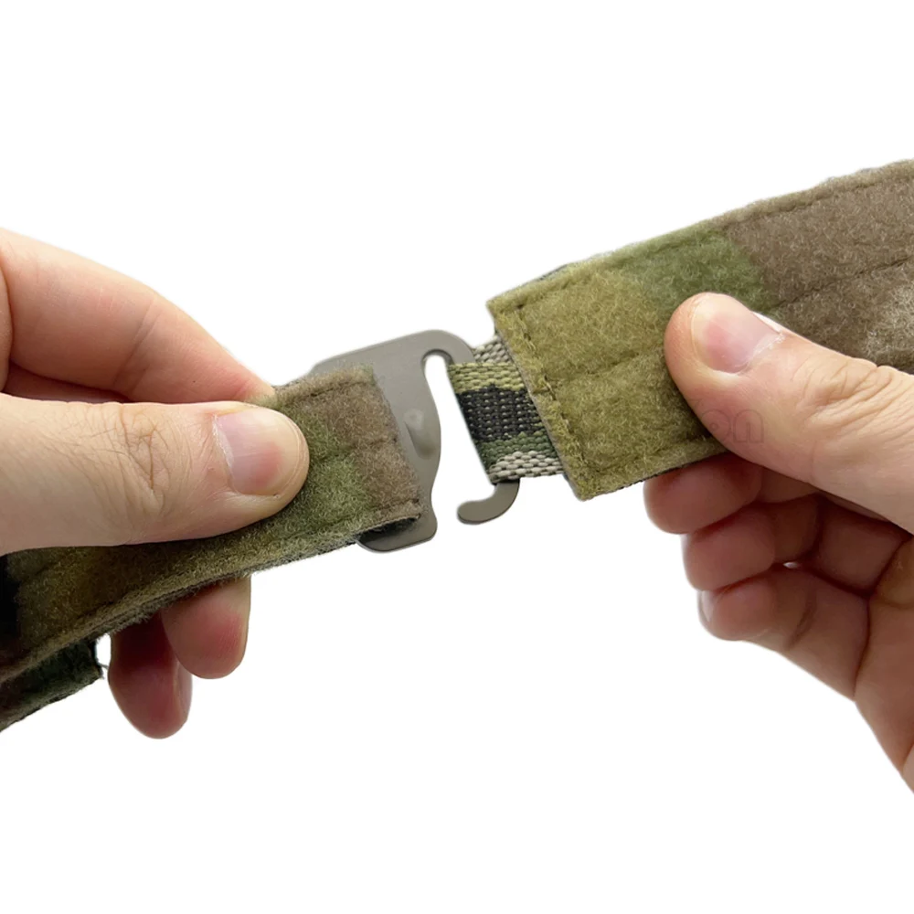 Cinturón táctico con gancho G, hebilla de Metal de separación rápida, cinturón interior de bisonte ligero, cinturón de batalla, accesorios de caza Airsoft - imagen 5