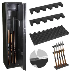 Estante de espuma con 5 ranuras para pistola, Rifle, escopeta, montaje en pared, estante adhesivo para exhibición de pistola y soporte de descanso para gabinete de pistola, soporte de almacenamiento