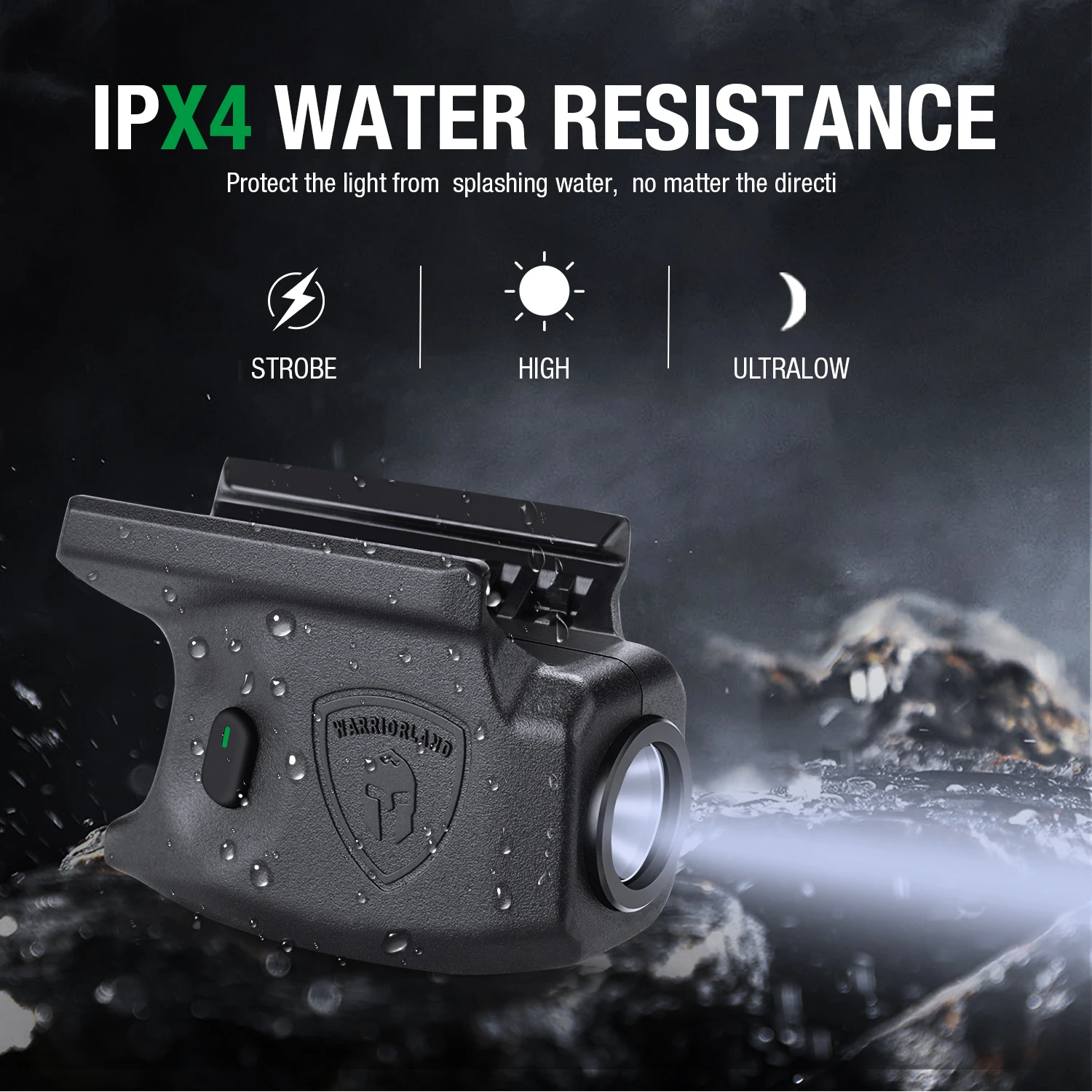Para pistola Sig Sauer P365 Sig P365XL / P365 SAS, Mini luz táctica montada en riel Warriorland, linterna de caza derecha y funda - imagen 3