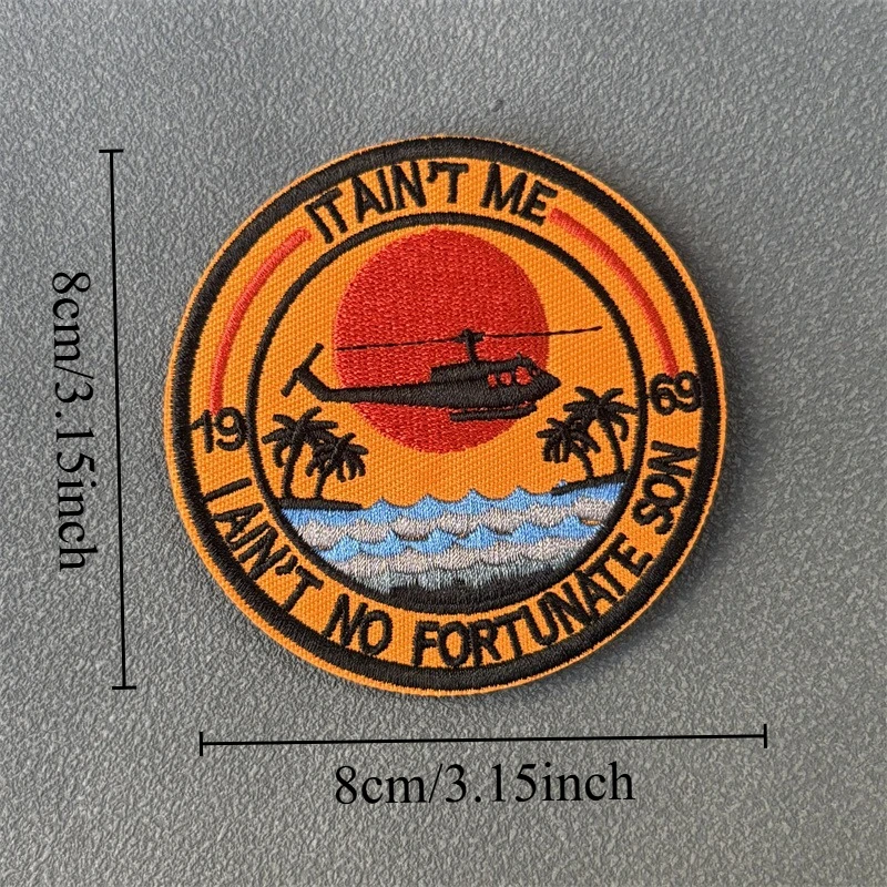 Parche "It Ain 'tme, Ain'tno Fortunate Son", insignia táctica, gancho bordado y bucle, mochila, ropa, pegatina decorativa, brazalete - imagen 2