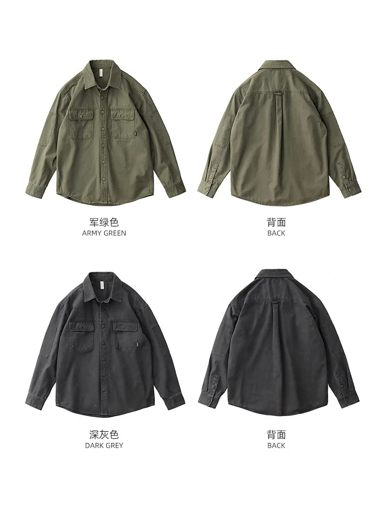 Camisa trabajo vintage - Detalle de cuello y mangas