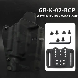 Funda Kydex táctica retención cinturón Glock G17 G19