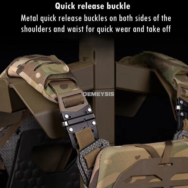 Portaplacas táctico MOLLE – Chaleco para Airsoft, Caza y Combate - imagen 5
