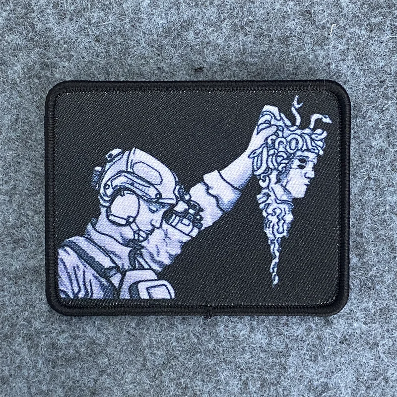 "Perseus, Roll de cabezas" insignias de moral táctica militar brazaletes de gancho y bucle mochila ropa accesorios decorativos pegatinas - imagen 3