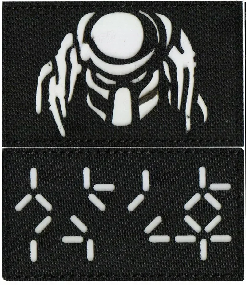 Parches luminosos de Predator para ropa, adhesivos tácticos reflectantes de gancho y bucle para Decoración - imagen 5