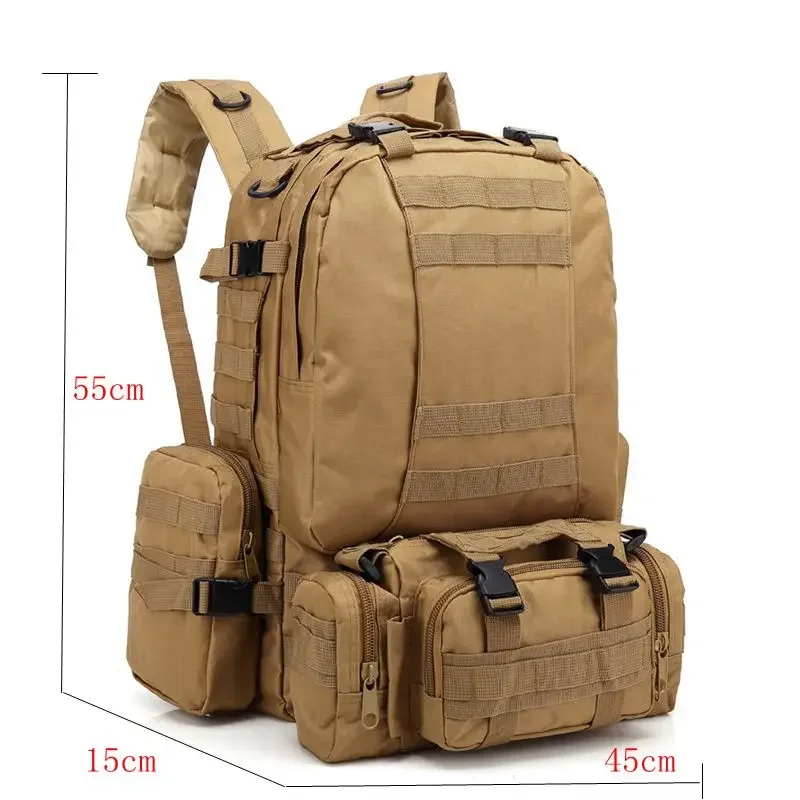 Mochila táctica de nailon impermeable, bolsa Molle, estuche para escalada, senderismo, Camping, caza, montañismo, deportes al aire libre - imagen 2