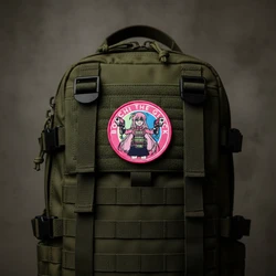 Parche táctico moral gancho y bucle chica soldado anime militar