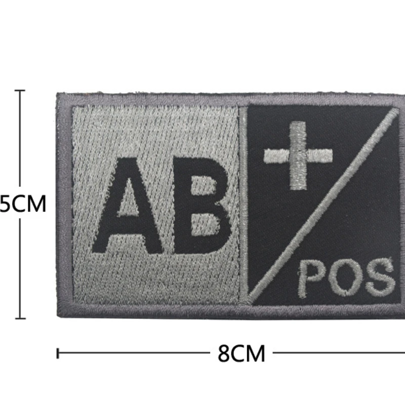 8X5CM casco táctico tipo sangre insignia parche bordado mochila tipo sangre tira parche gancho y anillo parches en ropa costura - imagen 5
