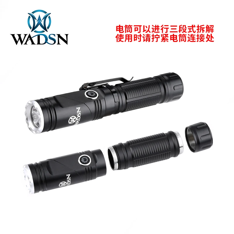 WADSN linterna táctica de esquina de Metal plegable, luz fuerte, LED suave, faro giratorio de 90 °, brillo ajustable - imagen 5