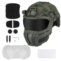 Casco táctico modular con protección total para Airsoft y Paintball