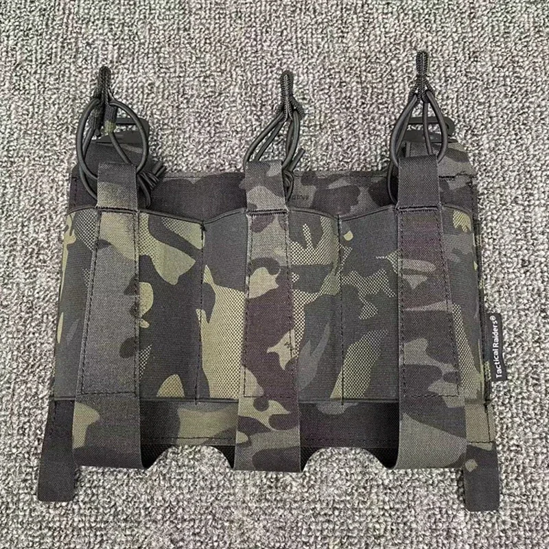 Bolsa para revistas con Panel de chaleco táctico, bolsa para revistas Triple elástica con corte láser, accesorios de expansión para chaleco, bolsa para equipo - imagen 2