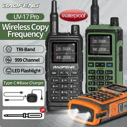 Baofeng UV-17 Pro walkie talkie radioaficionado con linterna y USB-C