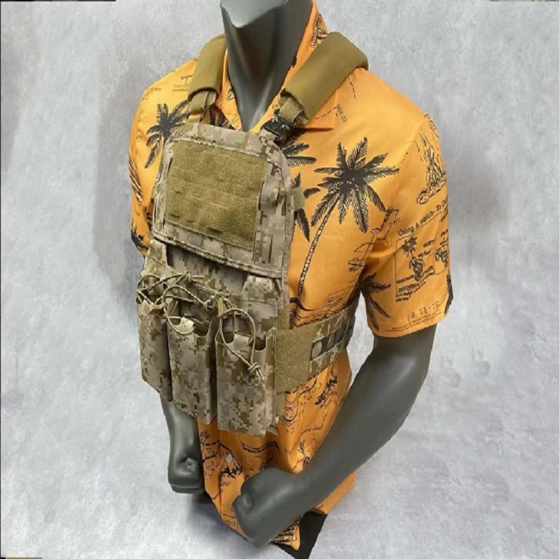 Camisa hawaiana de manga corta para acampar, estilo táctico - imagen 4