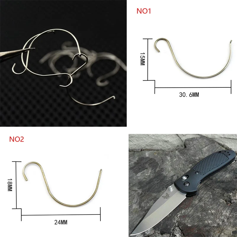 CNC 2 tipos de cuchillos de acero inoxidable, accesorios de resorte de bloqueo de eje para Benchmade Bugout 535 940 15031 533 Griptilian 551 810 555 707