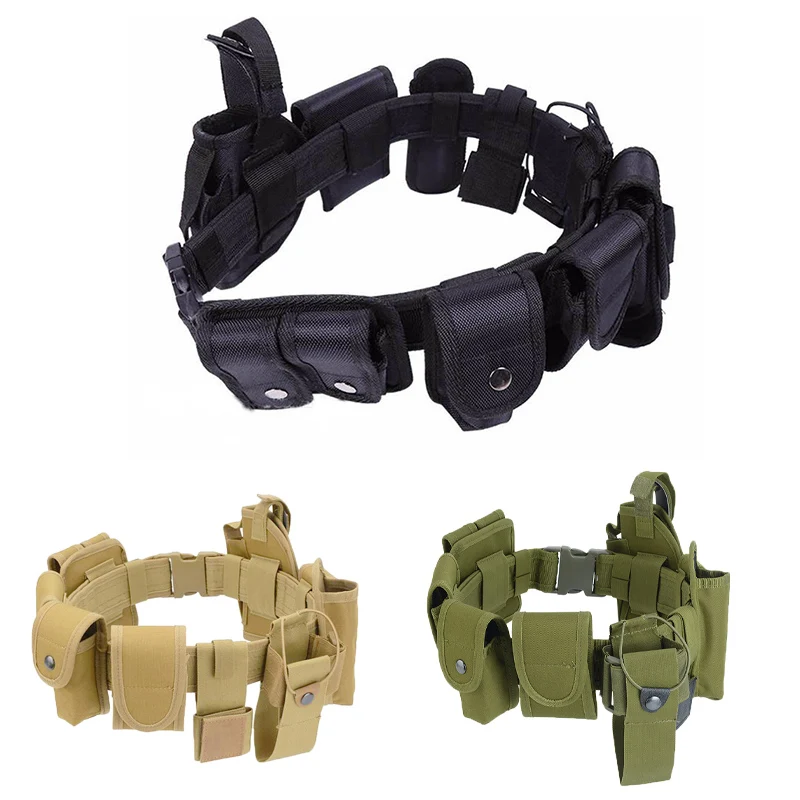 Conjunto de cinturón táctico para exteriores, equipo Modular de guardia de seguridad policial, paquete de cadera con múltiples bolsillos, bolsa de cinturón multifuncional para caza - imagen 3