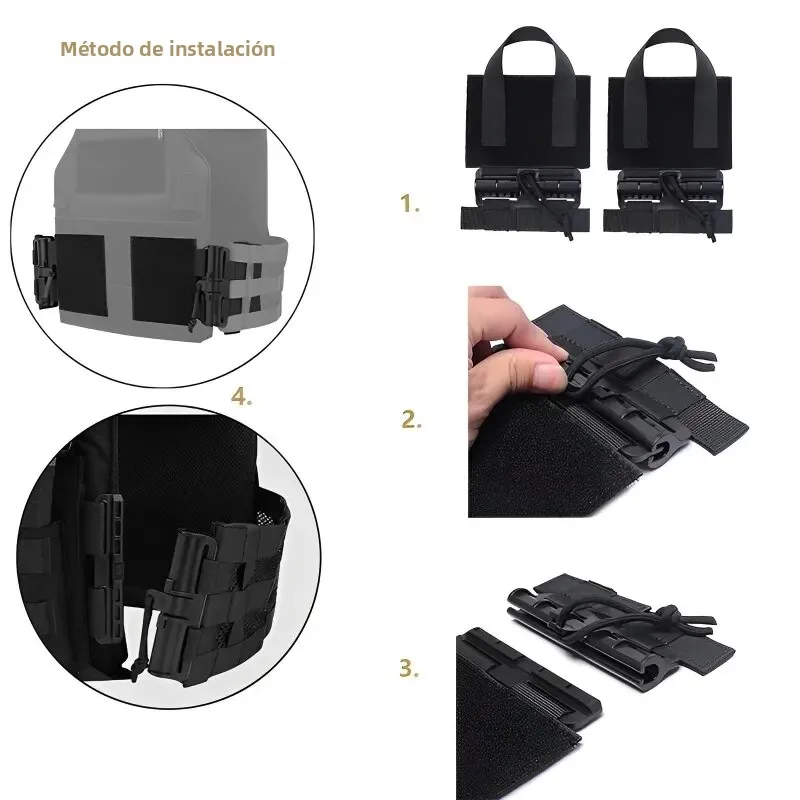 Correas MOLLE de liberación rápida para chaleco táctico