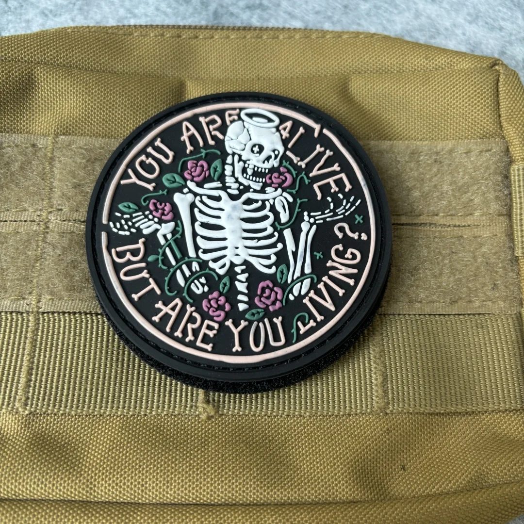 Parche táctico de PVC conmemorar el personal de emergencia de Moray, parches de gancho y bucle, brazalete, insignia de moral militar, pegatinas para mochila - imagen 5