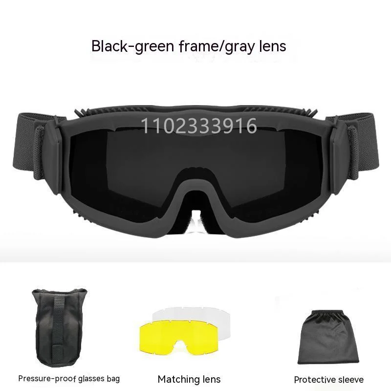 Gafas tácticas Alpha a prueba de arena, lentes de tiro, equipo al aire libre, ventilador de campo, resistencia al impacto - imagen 3