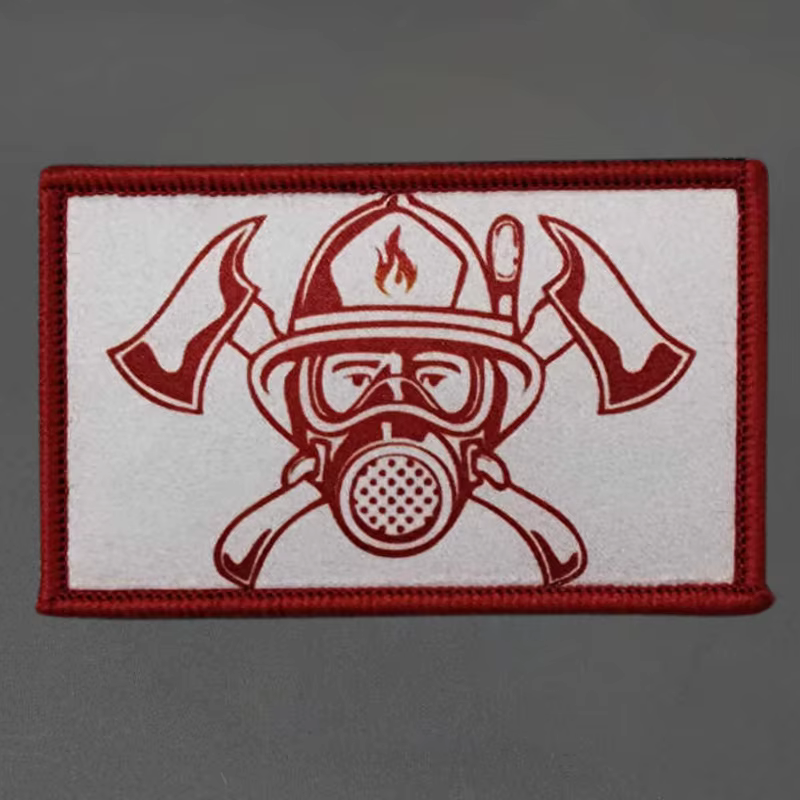 Parche táctico de gancho y bucle bombero Chevron, insignia brazalete - imagen 2