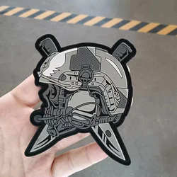 Parche táctico de moral para casco con Velcro - calavera militar