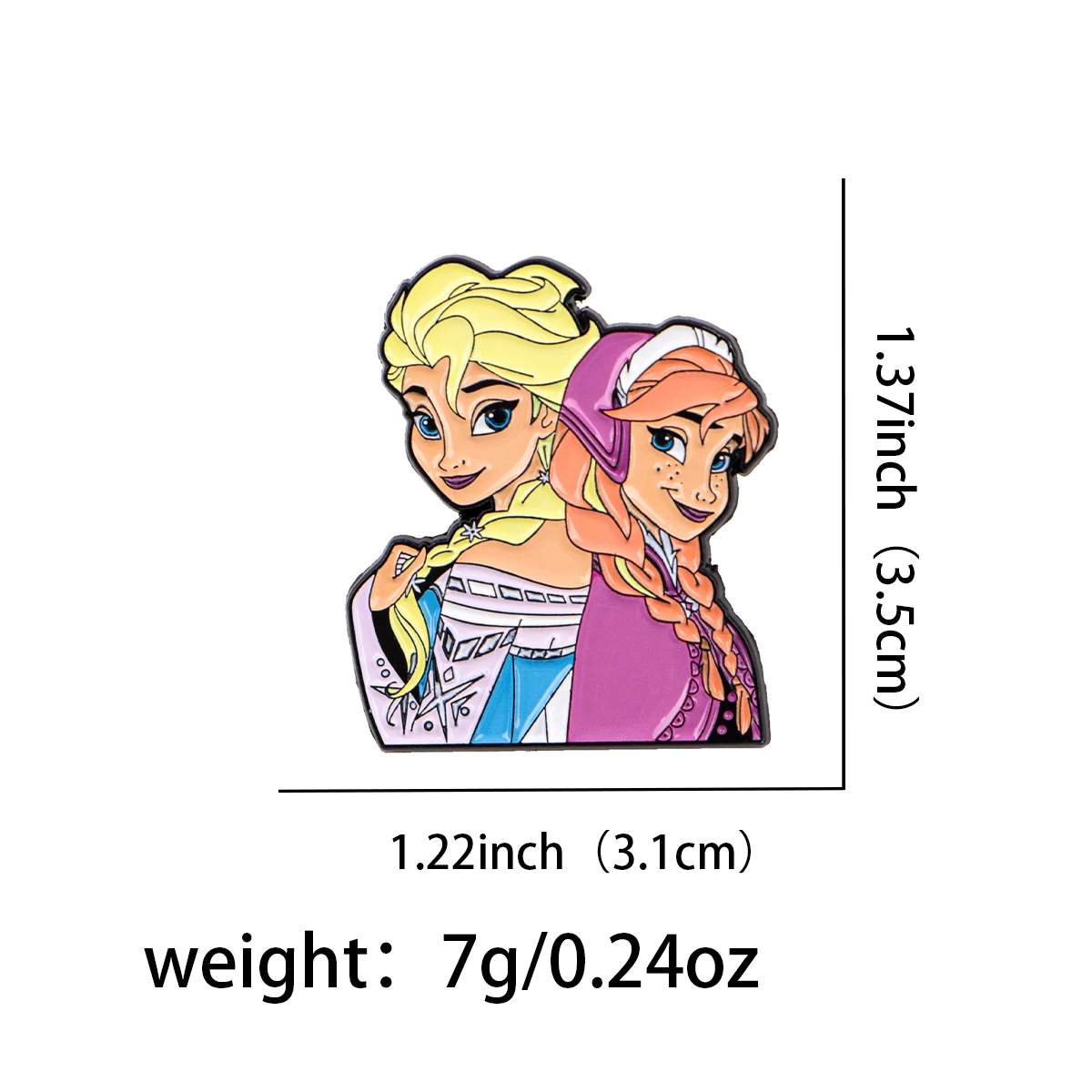 Alfileres esmaltados de princesa bonita, broche de dibujos animados de Anime, Pin de solapa de Metal, insignia, accesorios para mochila, joyería, regalo para niños - imagen 2