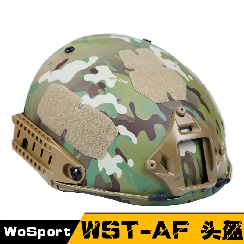 Wst-af casco táctico para exteriores, protección de equipo de campo de juego, color sólido, camuflaje, 2 en 1 - imagen 4