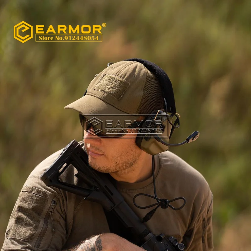 OPSMEN EARMOR Auriculares de disparo y adaptador de riel de arco y juego de adaptadores PTT M51 para comunicación por radio Disparos con ruido - imagen 4