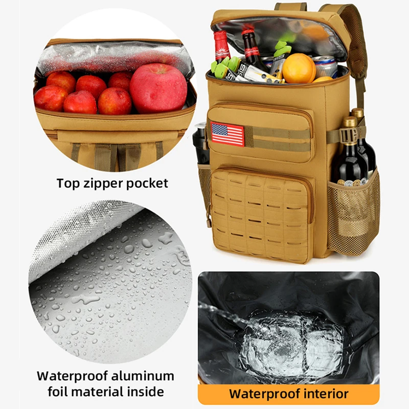 Mochila táctica de escalada con gancho y bucle para hombre, bolsa grande para senderismo, Camping, deportes al aire libre, equipaje de entrenamiento - imagen 4