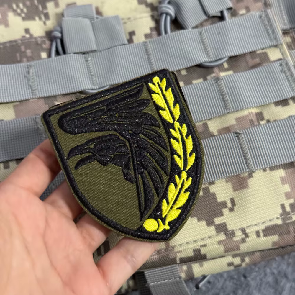 Parche bordado águilla voladora Ucrania – Militar táctico con velcro - imagen 3