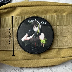Parche táctico moral anime chica – gancho y bucle para mochila o ropa