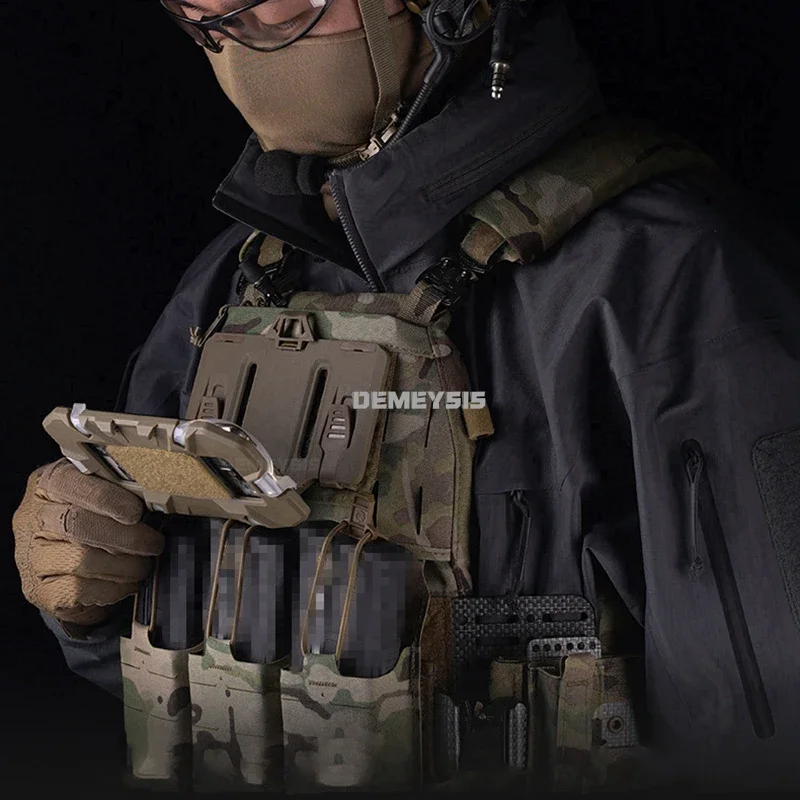 Soporte táctico plegable para teléfono móvil, estante para teléfono al aire libre, bolsa para el pecho, funda para mapa, Panel administrador, tablero de navegación para Iphone plegable Molle - imagen 2